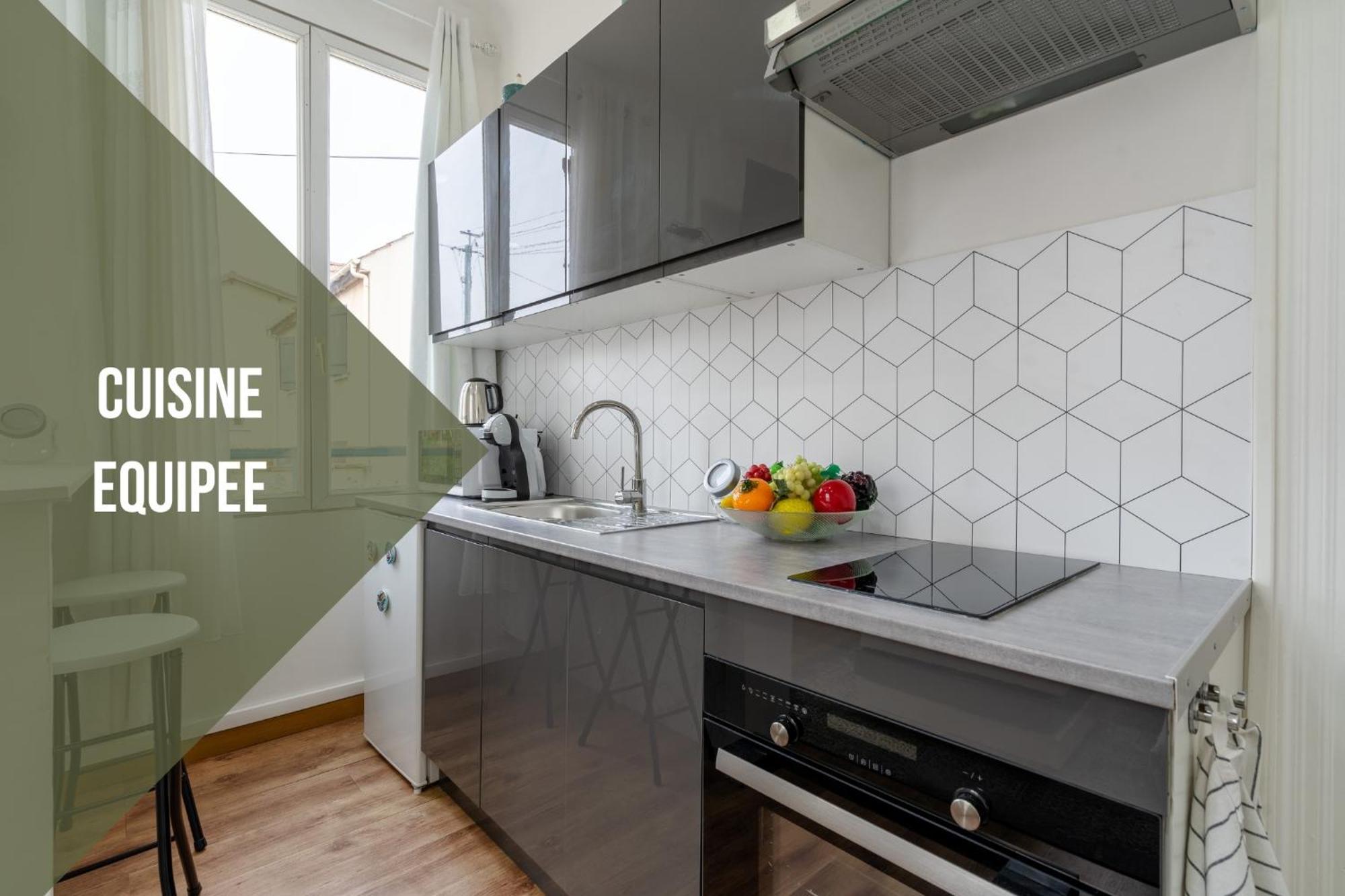 Appartement Cocon Douillet, Proche Gare, Wifi à Drancy Extérieur photo